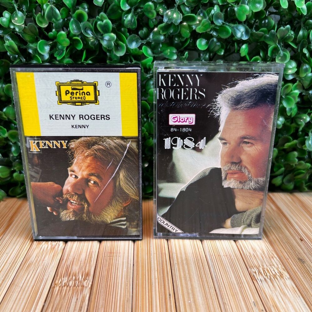 Vintage Kenny Rogers Cassette Tapes Bundle Of 2 Tapes 1980s What About Me Glory